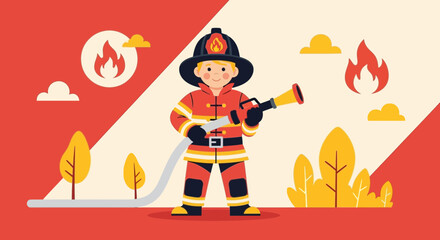 Brave Firefighter Extinguishes Flames With Professional Skill In Action