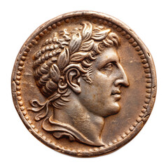 old bronze coin of great britain isolated on white background. PNG Transparent file type with high definition quality And vibrant color grading Available.