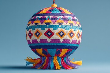 Colorful Traditional Round Pi&ntilde;ata