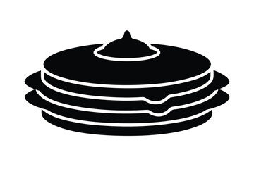 pancakes vector icon silhouette illustrations