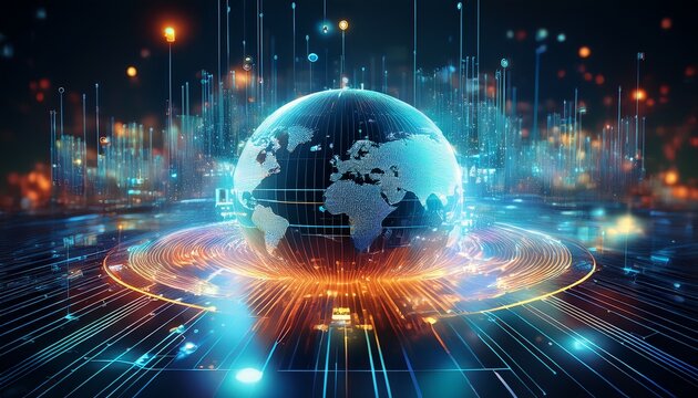 quantum computers analyzing global trade data with a digital interface trade analytics nextgen computing for optimizing importexport strategies