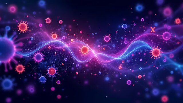 Visualize the Chromosomal XY System and Its Role in Human  Determination and copy space for text and virus and bacteria and network