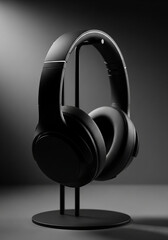 Minimalist Black Wireless Headphones