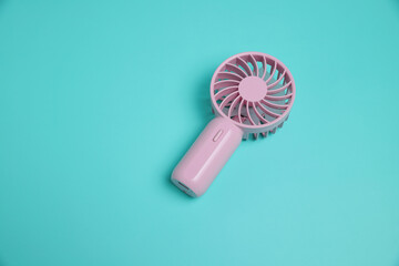 Pink pocket air cooler, small electric device, modern technology