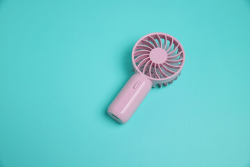 Pink pocket air cooler, small electric device, modern technology