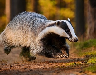 a badger running