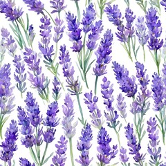Delicate lavender blossoms create a stunning display of purple hues, intertwining with vibrant green stems under soft sunlight, evoking a peaceful ambiance and connection to nature Generative AI
