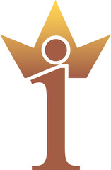 Royal I Logo with Crown