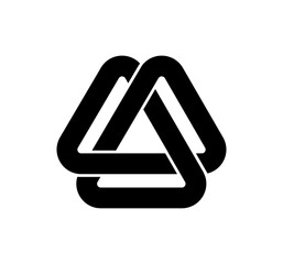 series of valknut odin symbol viking celtic knot triangles for logo icon background web graphic tattoo. vector illustration.