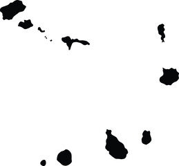 Cabo Verde country silhouette map design
