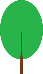 Isolated Tree Vector Illustration Symbolizing Nature