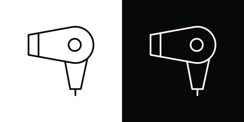 Blow dryer icon. linear style sign for mobile concept and web design.