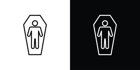 Dead icon. linear style sign for mobile concept and web design.