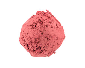 Acai powder circle pile, violet superfood dust, pink fruit flour extract mound