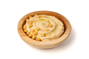 Hummus in bowl, houmous dip, chickpea humus tahini sauce, middle eastern spread
