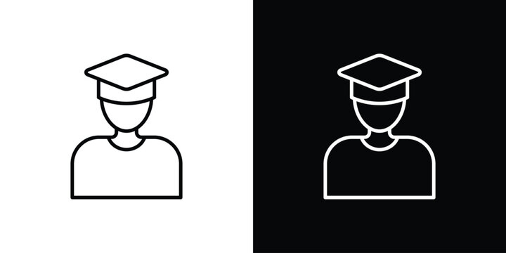 Graduated icon. linear style sign for mobile concept and web design.
