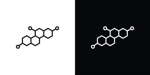 Hormones icon. linear style sign for mobile concept and web design.