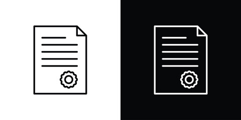 License icon. linear style sign for mobile concept and web design.