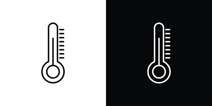 Thermometer icon. linear style sign for mobile concept and web design.
