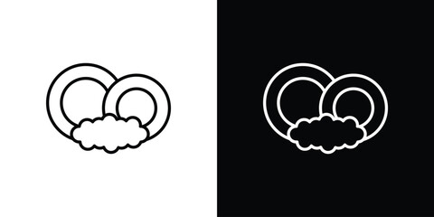 Washing dishes icon. linear style sign for mobile concept and web design.