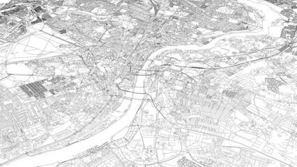 Fototapeta premium 3D illustration of city and urban in Newcastle England