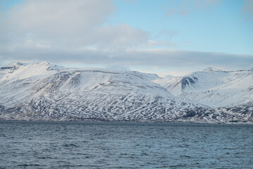 the mountain view of Trollaskagi in northern Iceland