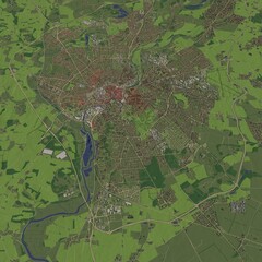 Fototapeta premium 3D illustration of city and urban in Norwich England
