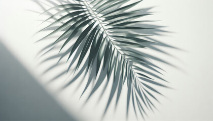 Obraz premium Soft Palm Leaf Shadow Overlay Background, Minimal Tropical Light Effect
