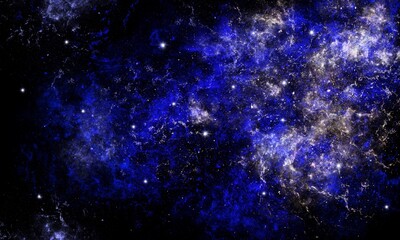 Colorful Starfield and Nebula in Deep Space