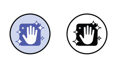 Fototapeta premium Hand Cleaning Symbol Representing Sanitation and Hygiene Promotion