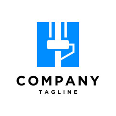 Fototapeta premium Paint Letter H logo design
