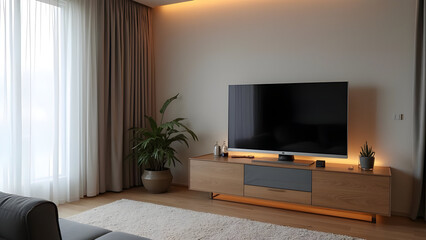 modern living room with TV