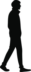 Silhouette of a Man Walking
