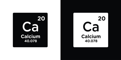 Calcium icon elements vector illustration. flat style sign vector.