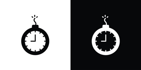 Deadline icon elements vector illustration. flat style sign vector. © Gopal