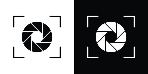 Shutter icon elements vector illustration. flat style sign vector.