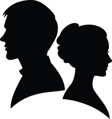 Profile Silhouette of a Couple