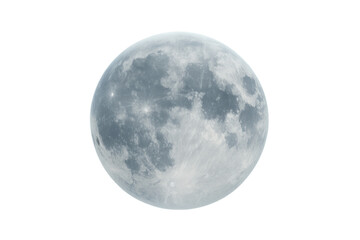 Obraz premium Full Moon with Transparent Background Illuminating the Dark Sky