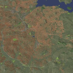 3D illustration of city and urban in Kampala Uganda