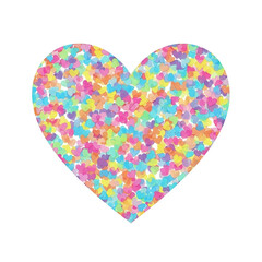 heart made of colorful beads