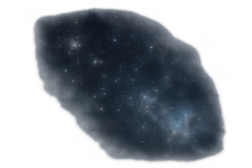 Deep Space Nebula Showing Stars and Clusters on Transparent Background