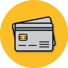 Clean and modern vector  credit card payment method finance banking money debit card transaction business online shopping financial card