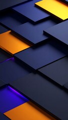 Abstract geometric design with layered shapes