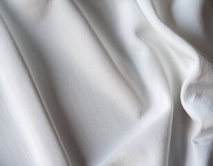 Fototapeta premium detailed view of plain white fabric weave