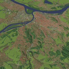 3D illustration of city and urban in Belgrade Serbia