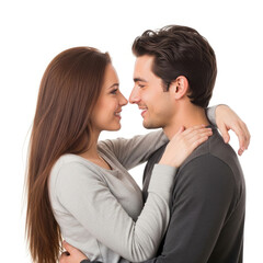 young couple kissing