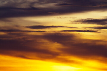 Close up shot of beautiful sky in the evening