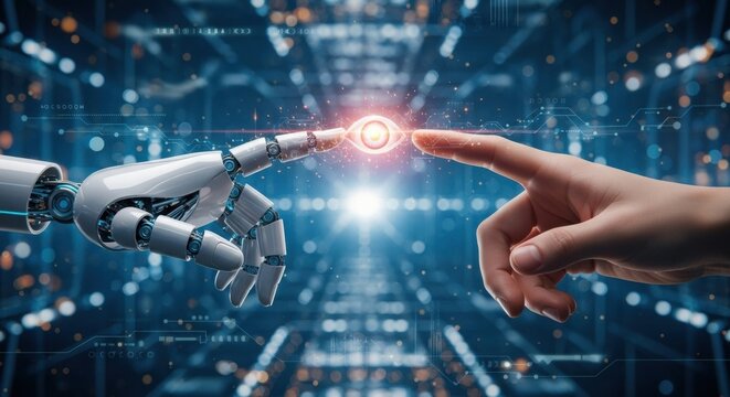 Human ingenuity combined with machine intelligence for digital transformation future - Powered by Adobe