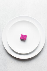 Overhead view of tsami gaye northern nigerian snack, top view of tsamigaye snack