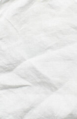 Close up view of green white fabric, texture of woven white cotton fabric